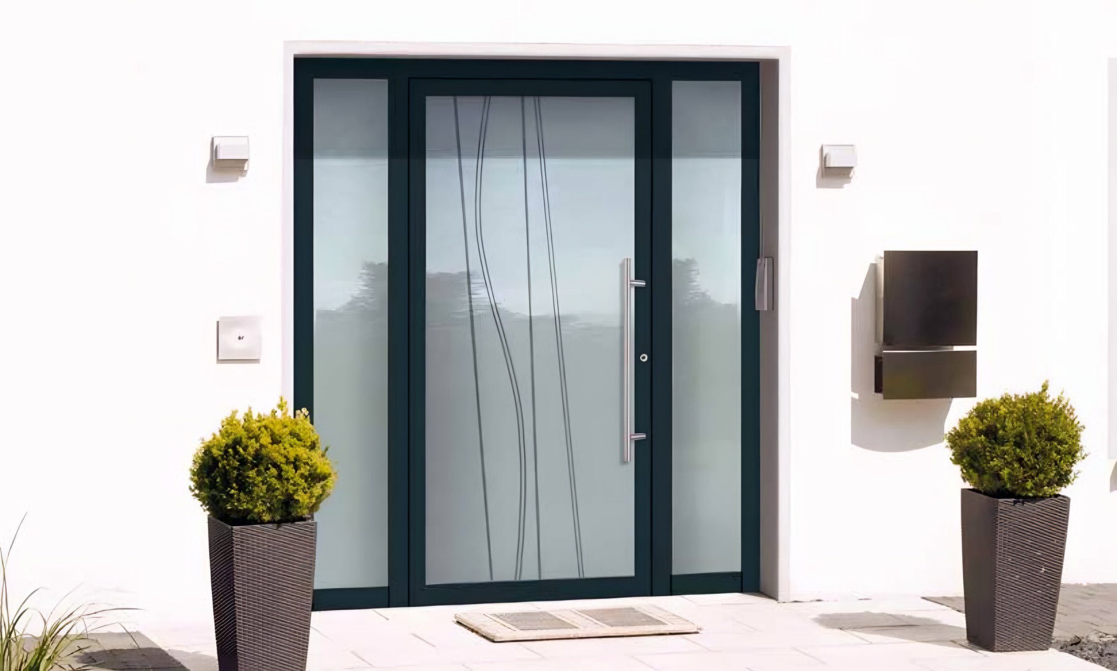 Usi de intrare vitrate din aluminiu Groke — Exclusive Doors