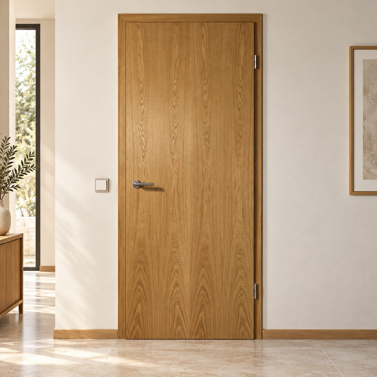 Ambianta usa interior furnir stejar — Exclusive Doors