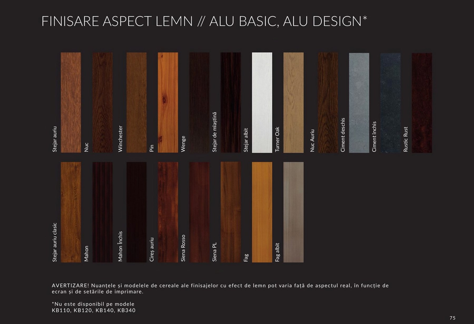 Stejar auriu, Winchester, wenge, nuc, pin, cireș, Siena, Turner Oak, fag, ciment, Rustic Rust