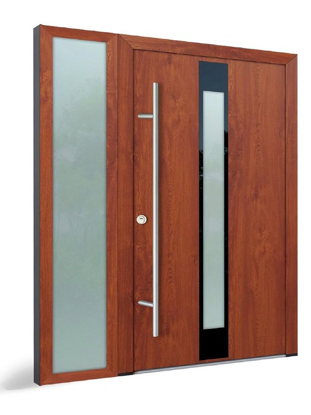 Usa exterior otel-aluminiu Turenwerke Glassline GLAS05 Stejar auriu — UE09ASGDA03