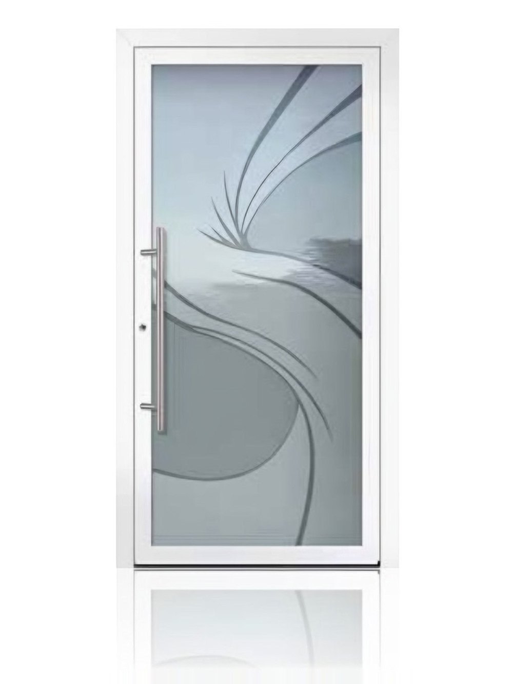 Usa de intrare vitrata din aluminiu Groke KAT 22782 alb — UE09GHK03