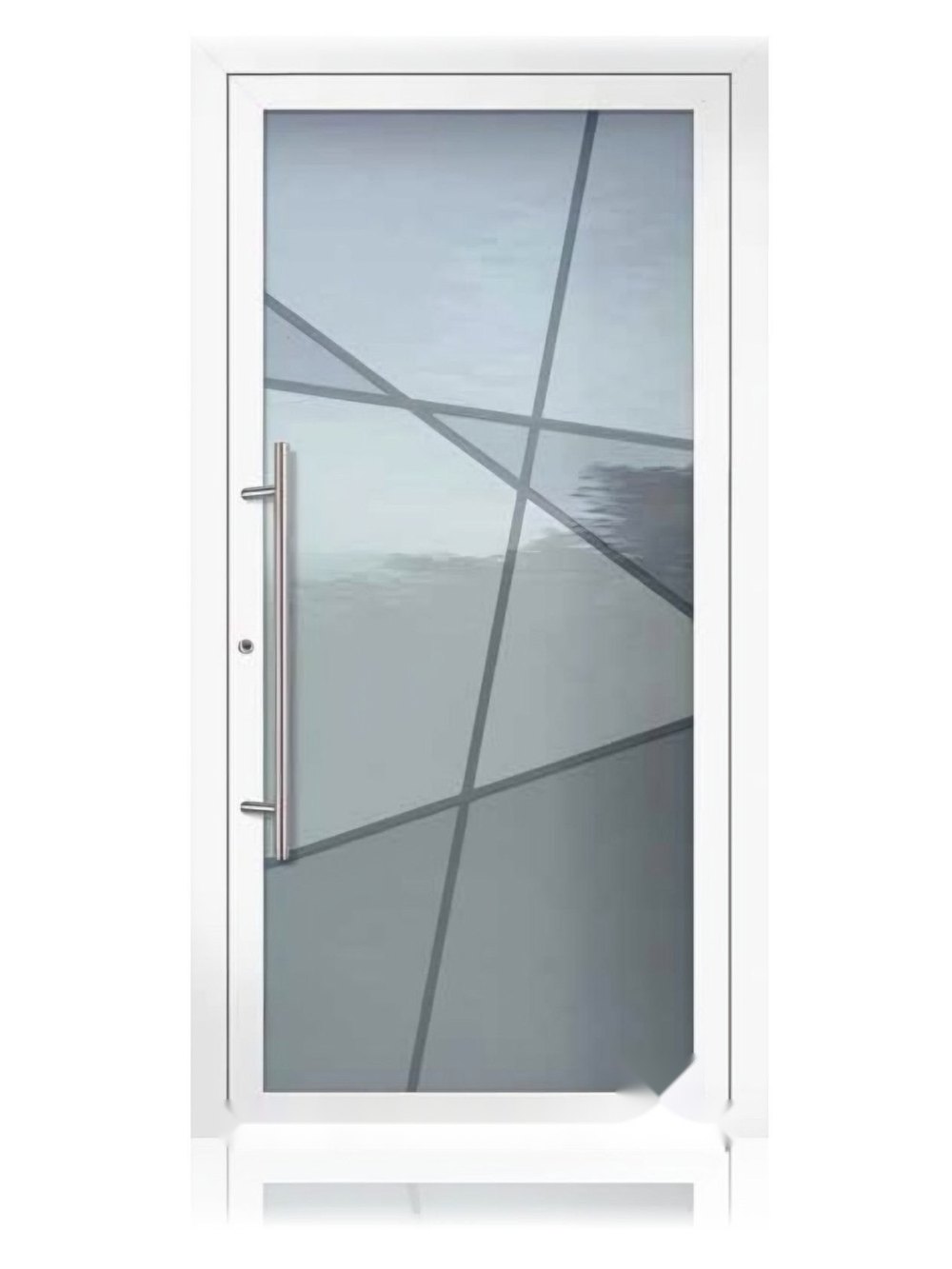 Usa de intrare vitrata din aluminiu Groke KAT 22785 alb — UE09GHK04