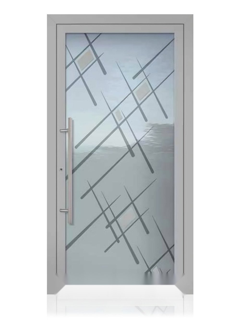Usa de intrare vitrata din aluminiu Groke KAT 22790 aluminiu alb — UE09GHK05