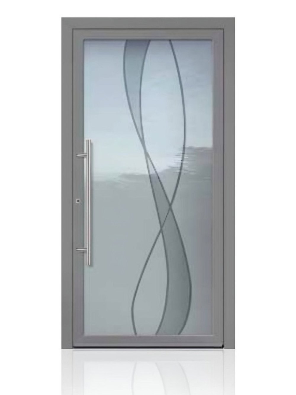 Usa de intrare vitrata din aluminiu Groke KAT 22786 aluminiu gri — UE09GHK09