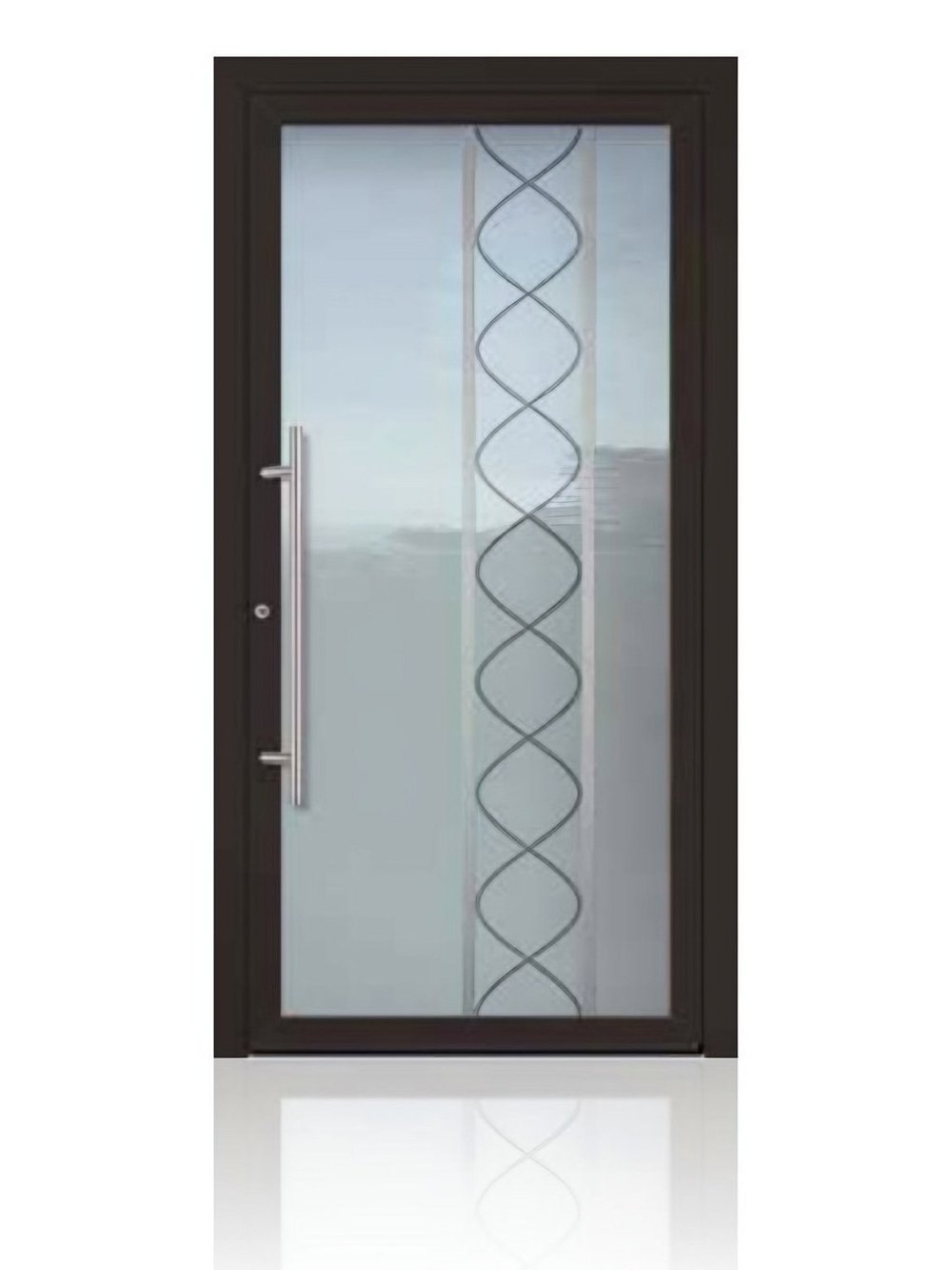 Usa de intrare vitrata din aluminiu Groke KAT 22788 maro — UE09GHK11