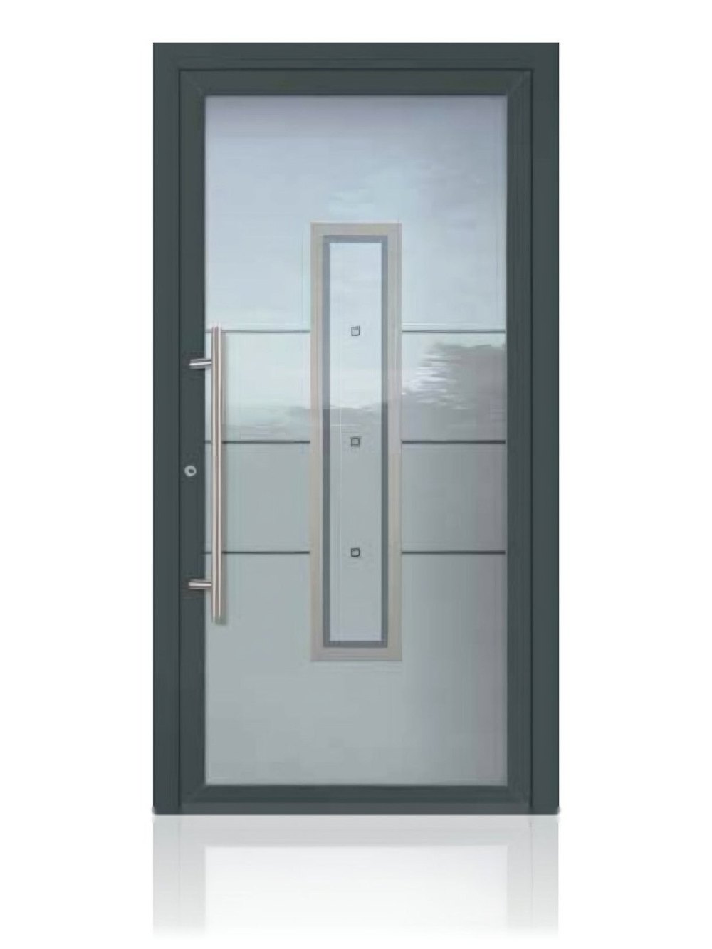 Usa de intrare vitrata din aluminiu Groke KAT 22772 gri bazalt — UE09GHK13