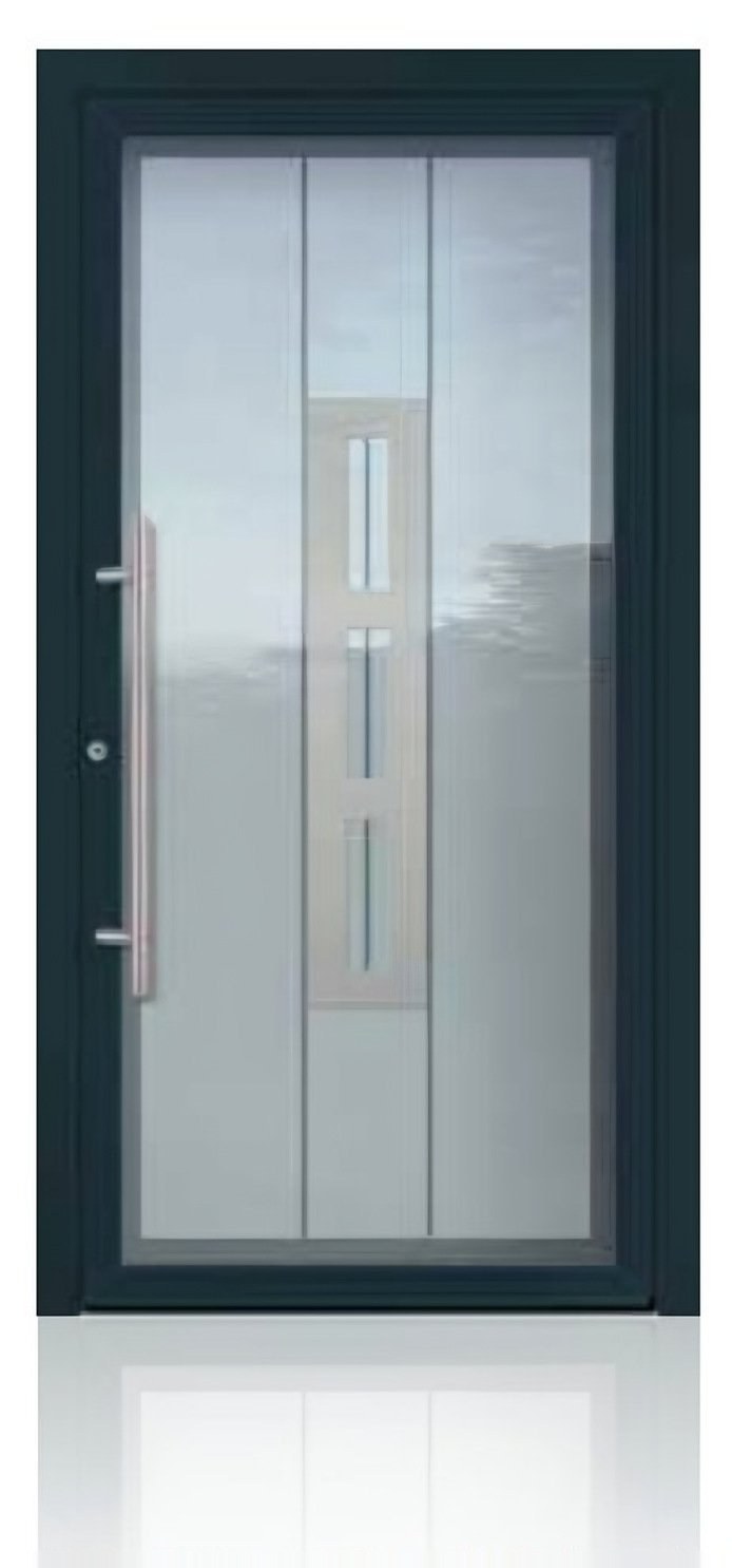 Usa de intrare vitrata din aluminiu Groke KAT 22778 antracit — UE09GHK14