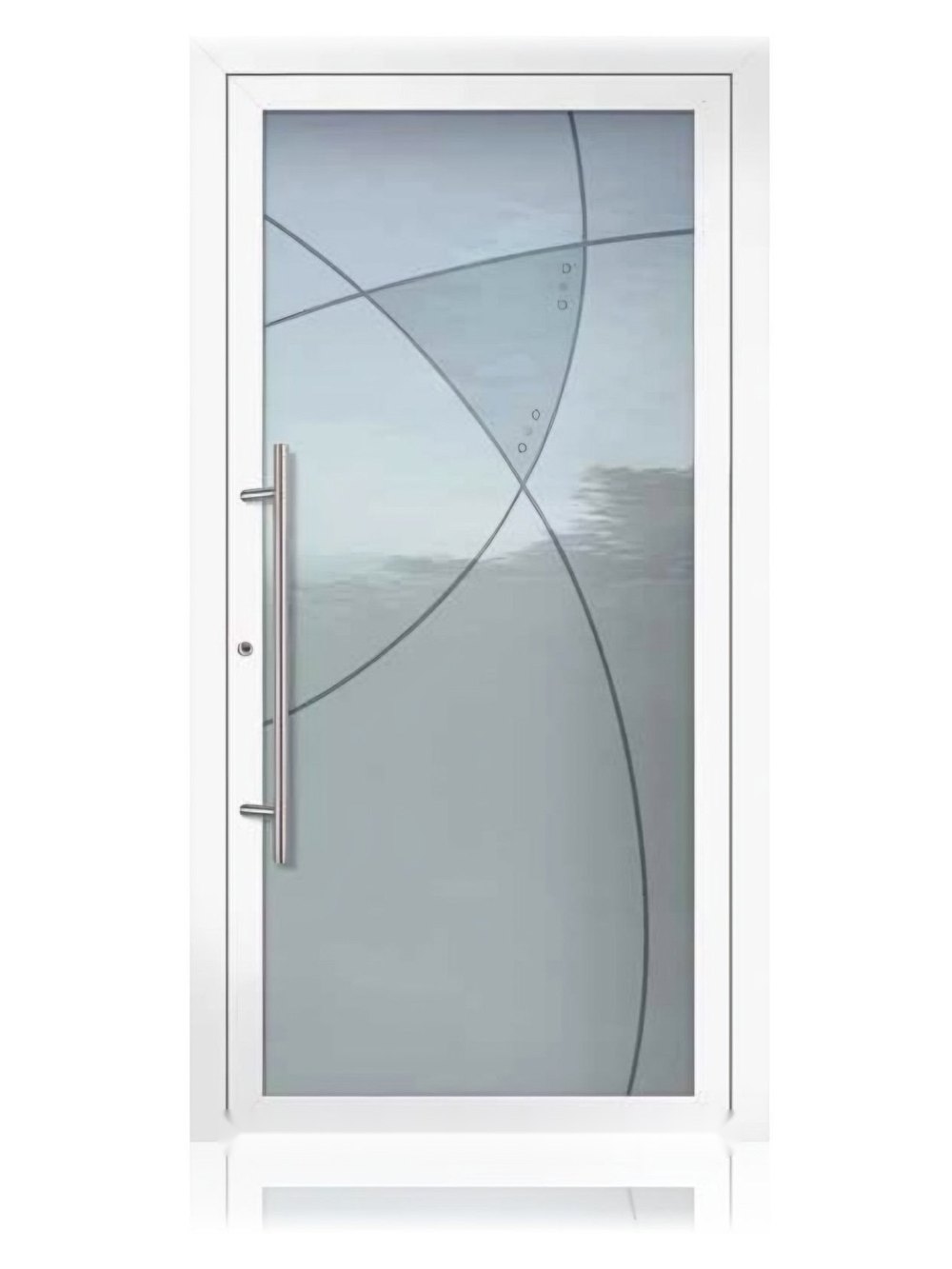 Usa de intrare vitrata din aluminiu Groke KAT 22791 alb — UE09GHK15