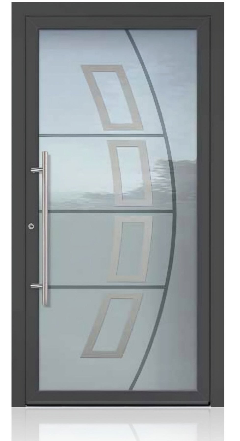Usa de intrare vitrata din aluminiu Groke KAT 22779 DB 703 — UE09GHK16