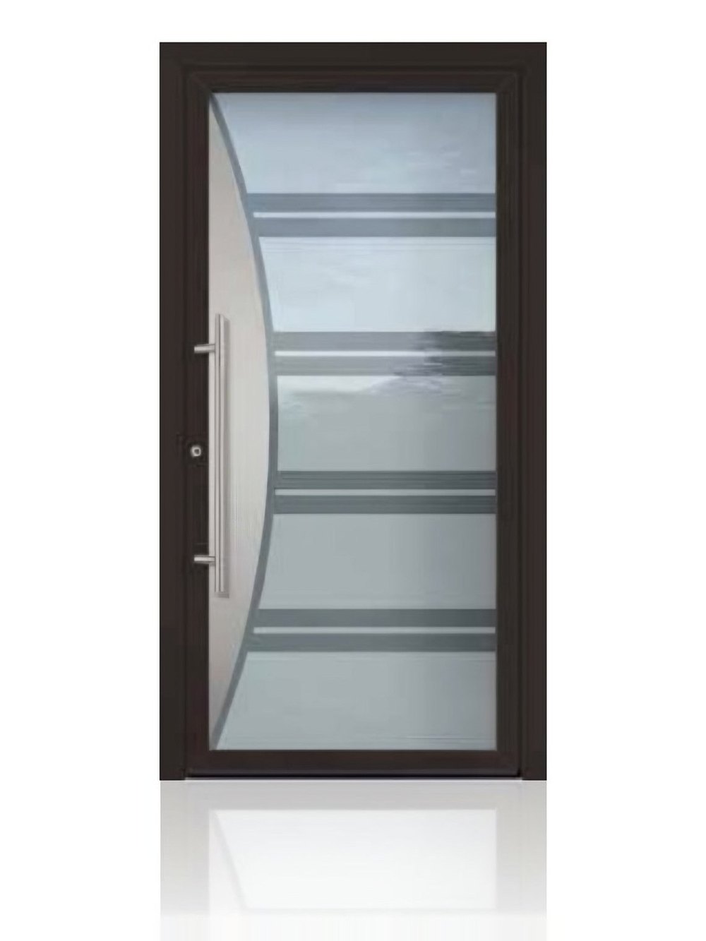 Usa de intrare vitrata din aluminiu Groke KAT 22720 maro — UE09GHK19