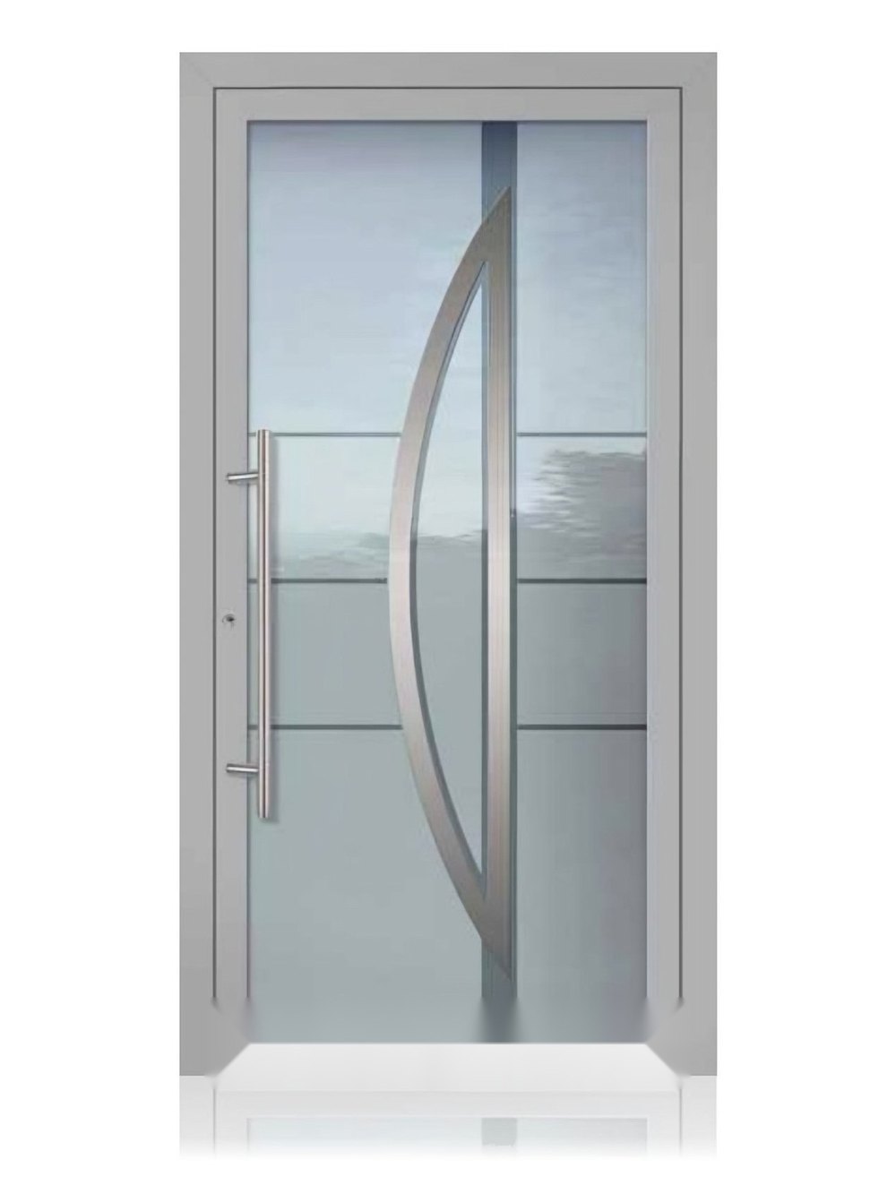 Usa de intrare vitrata din aluminiu Groke KAT 22773 aluminiu alb — UE09GHK20