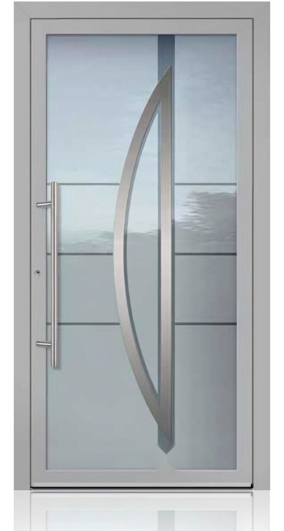 Usa de intrare vitrata din aluminiu Groke KAT 22773 aluminiu alb — UE09GHK20