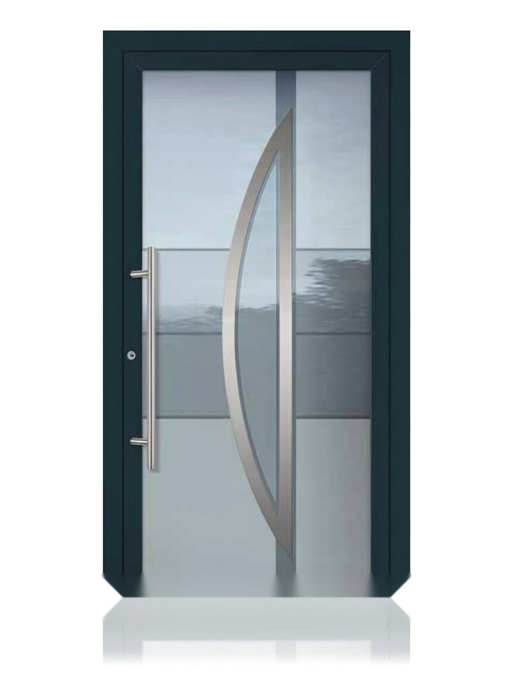 Usa de intrare vitrata din aluminiu Groke KAT 22774 antracit — UE09GHK21