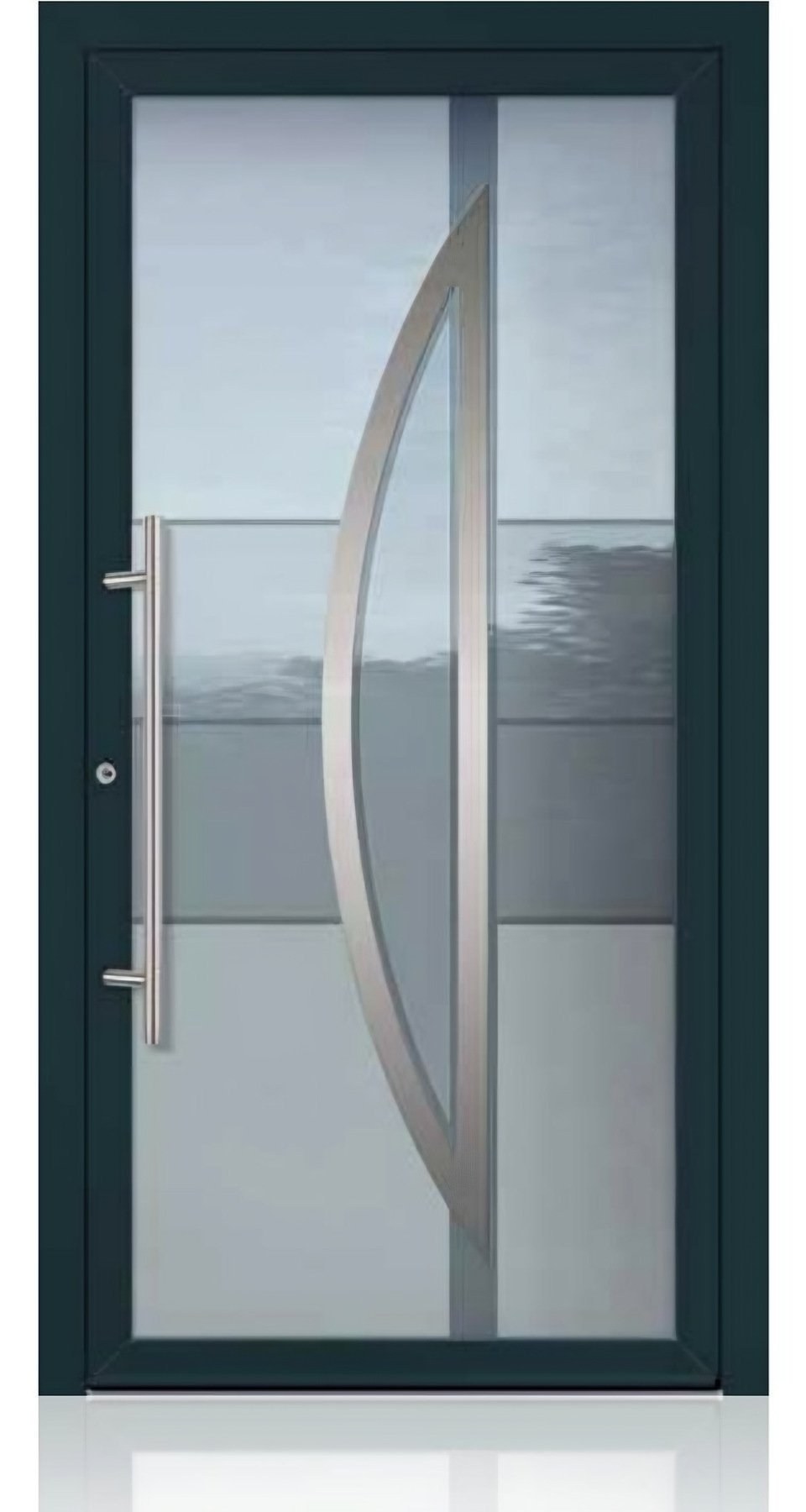 Usa de intrare vitrata din aluminiu Groke KAT 22774 antracit — UE09GHK21
