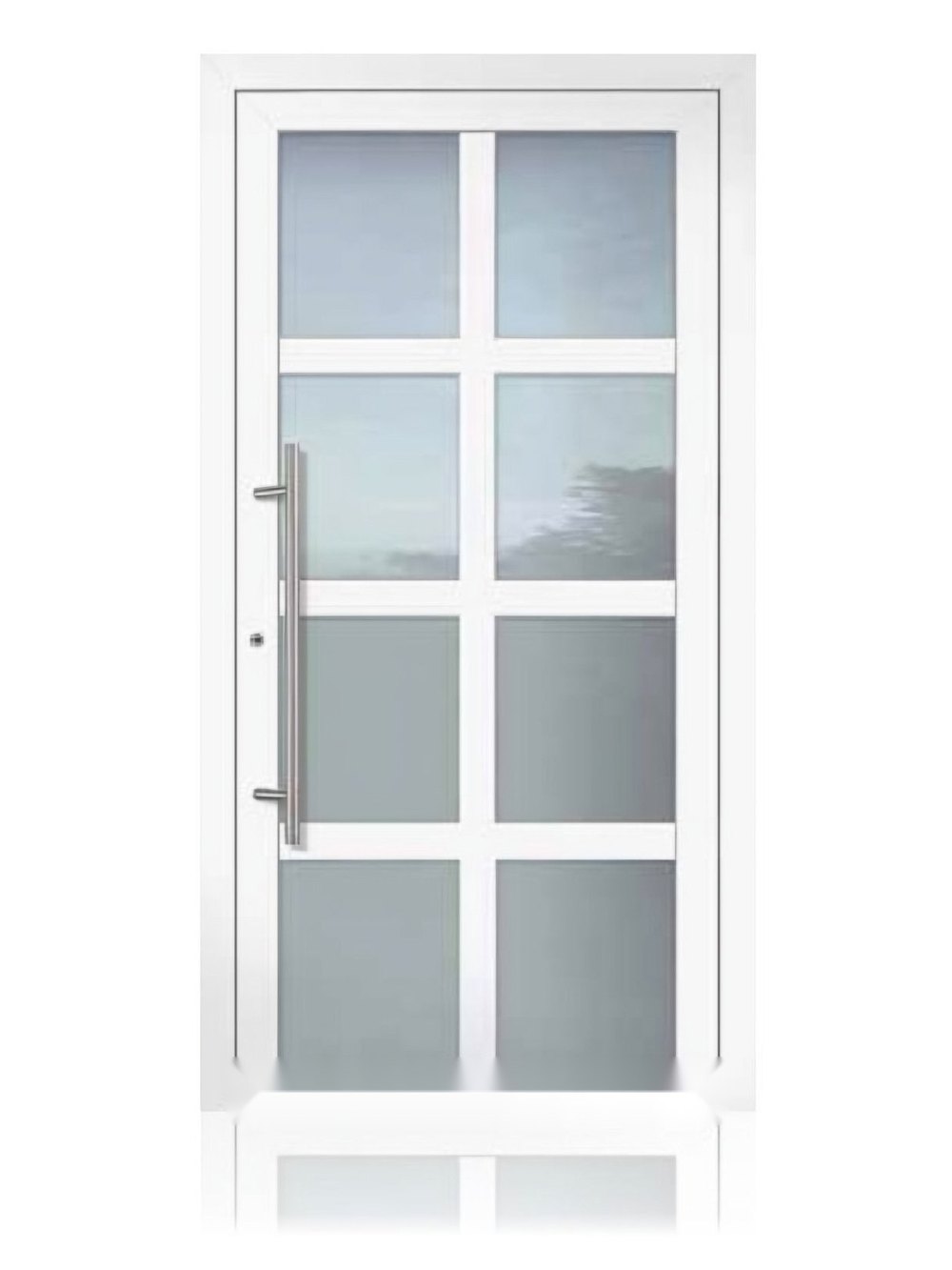 Usa de intrare vitrata din aluminiu Groke KAT 22820 alb — UE09GHK22