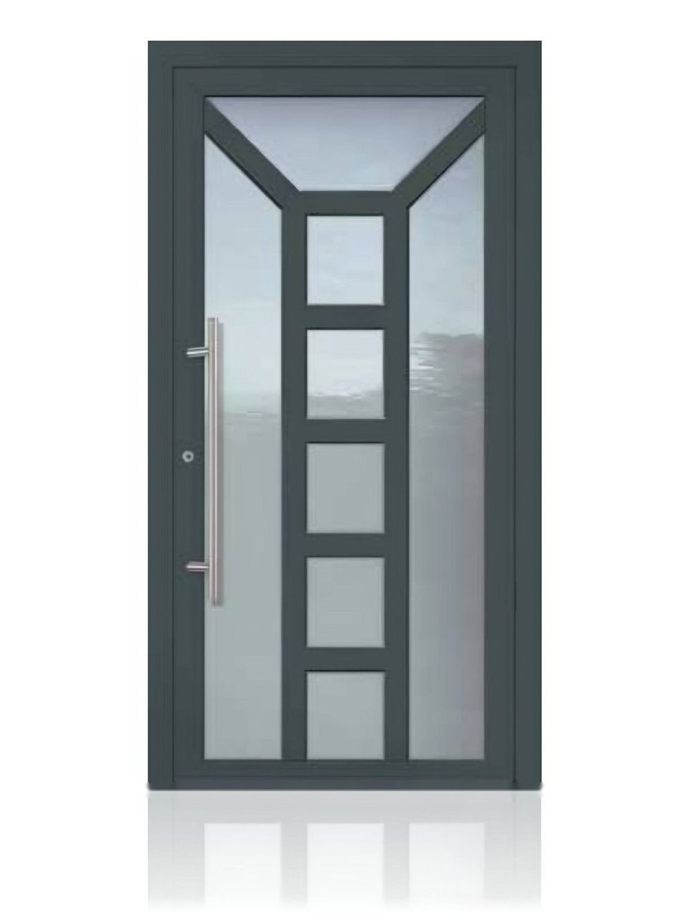 Usa de intrare vitrata din aluminiu Groke KAT 22850 gri bazalt — UE09GHK23