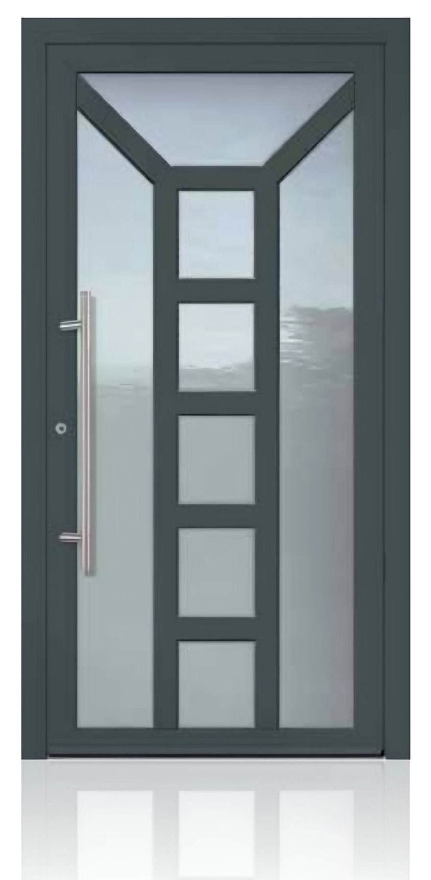 Usa de intrare vitrata din aluminiu Groke KAT 22850 gri bazalt — UE09GHK23