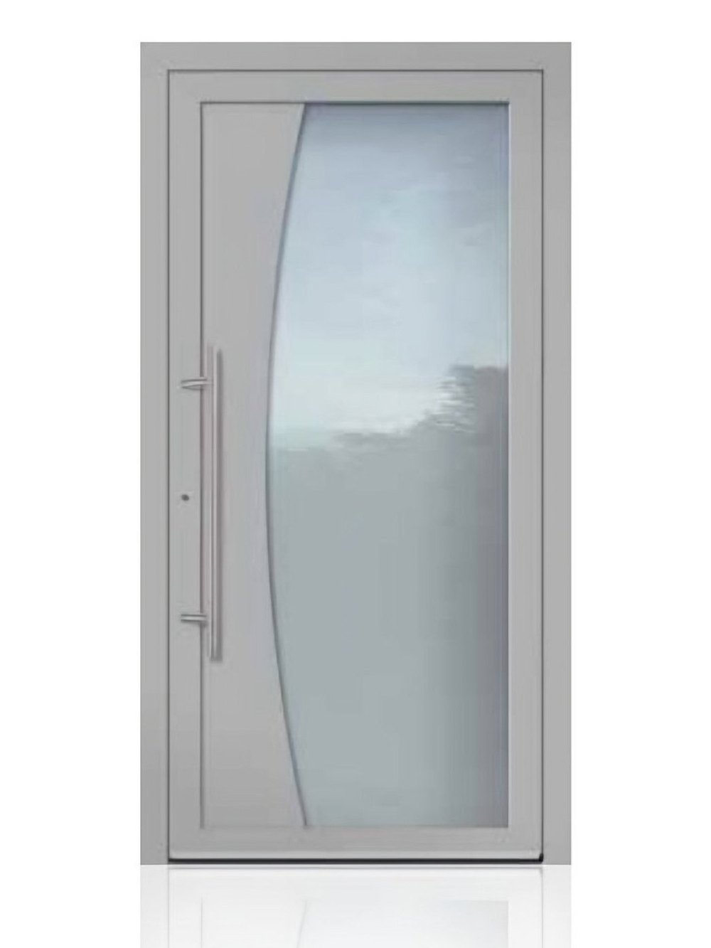 Usa de intrare vitrata din aluminiu Groke KAT 22870 aluminiu alb — UE09GHK25