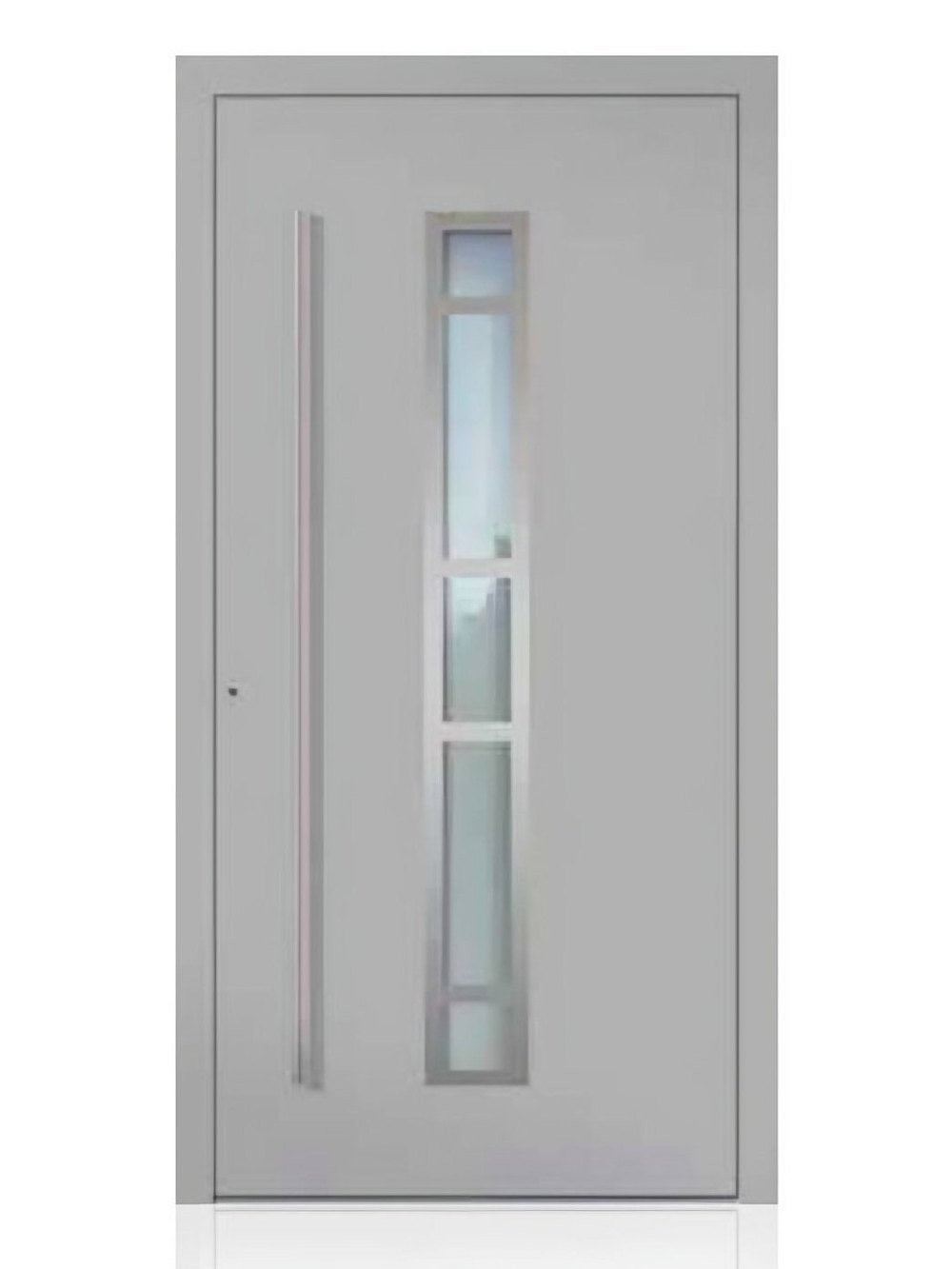 Usa de intrare din aluminiu Groke KAT 22220 aluminiu alb — UE09HK06