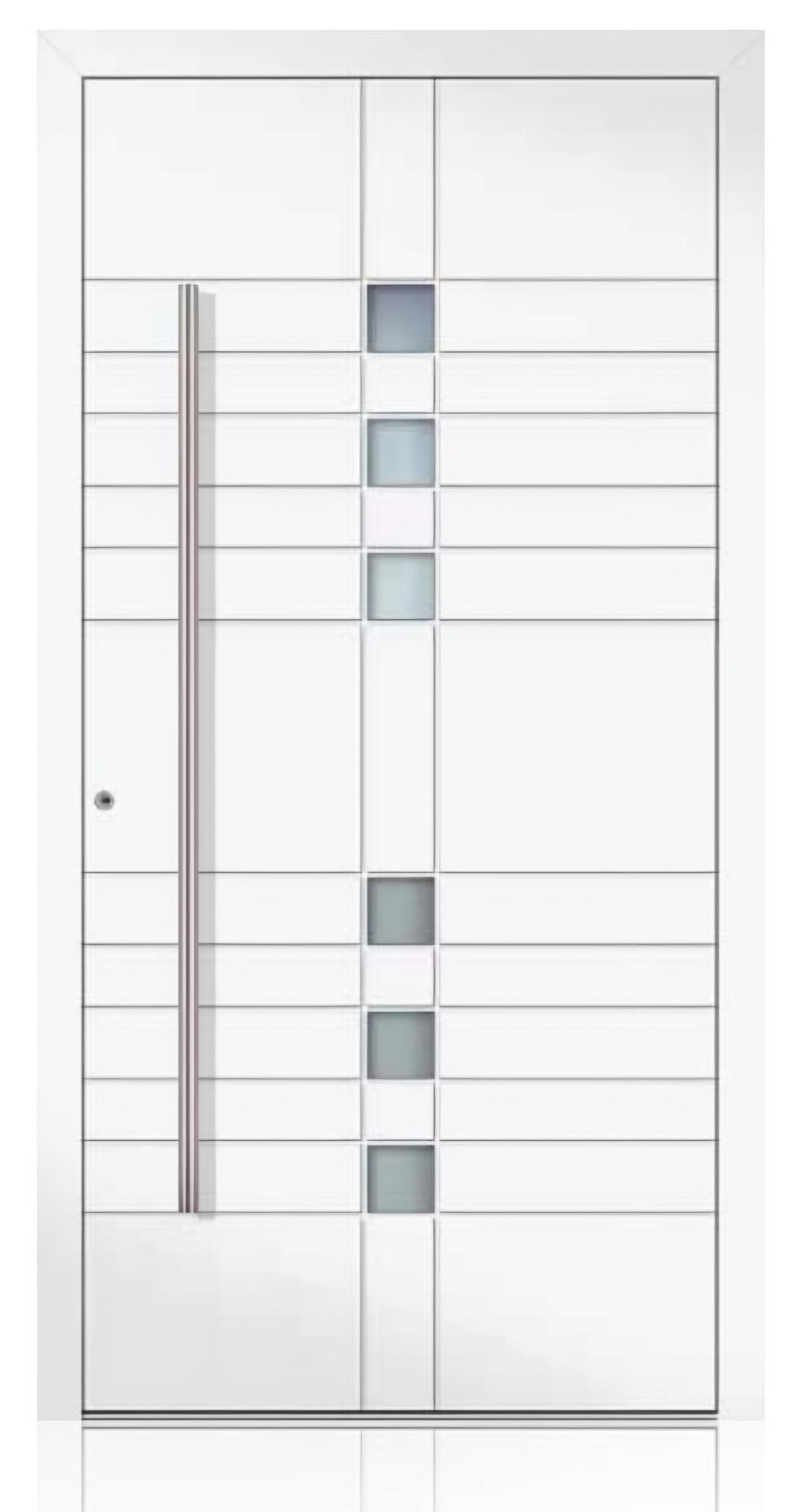 Usa de intrare din aluminiu Groke KAT 22390 alb — UE09HK08