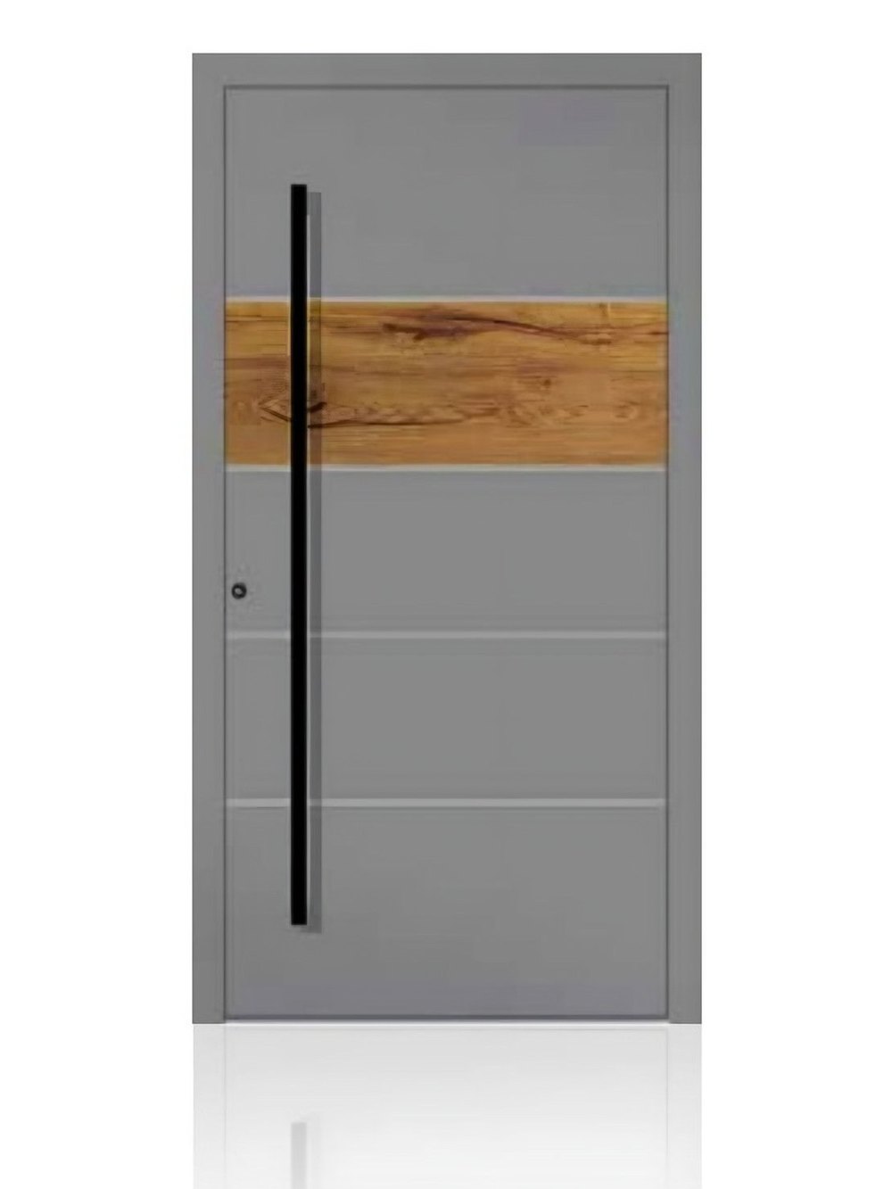 Usa de intrare din aluminiu Groke KAT 22676 aluminiu gri — UE09HK11