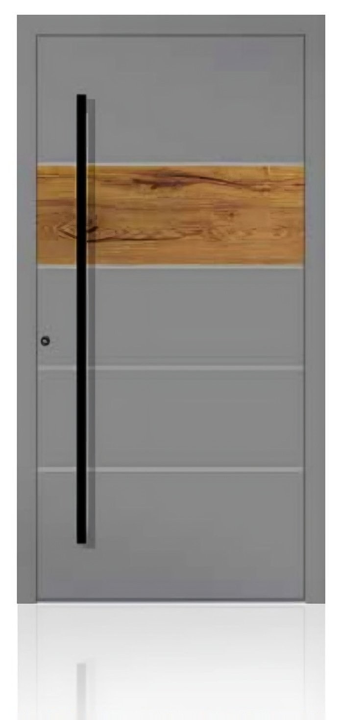 Usa de intrare din aluminiu Groke KAT 22676 aluminiu gri — UE09HK11