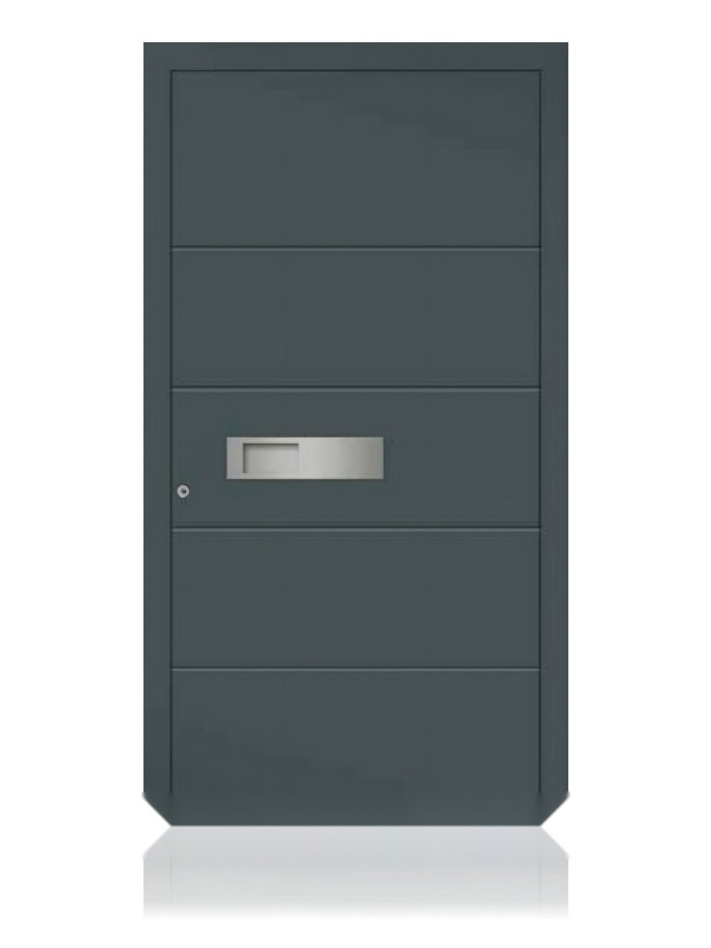 Usa de intrare din aluminiu Groke KAT 22031 gri bazalt — UE09HK13