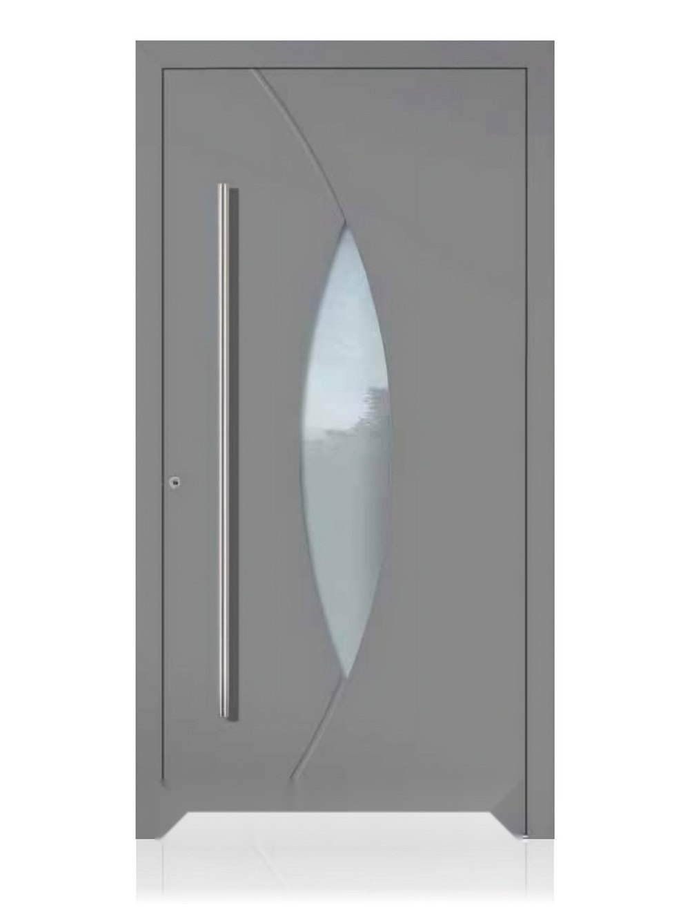 Usa de intrare din aluminiu Groke KAT 22490 aluminiu gri — UE09HK19