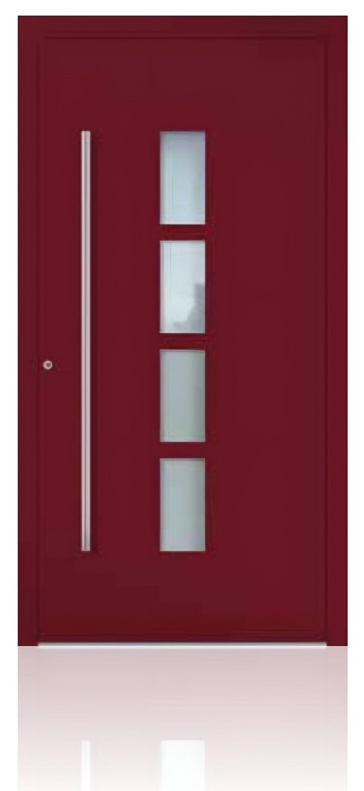 Usa de intrare din aluminiu Groke KAT 22420 rosu vin — UE09HK26