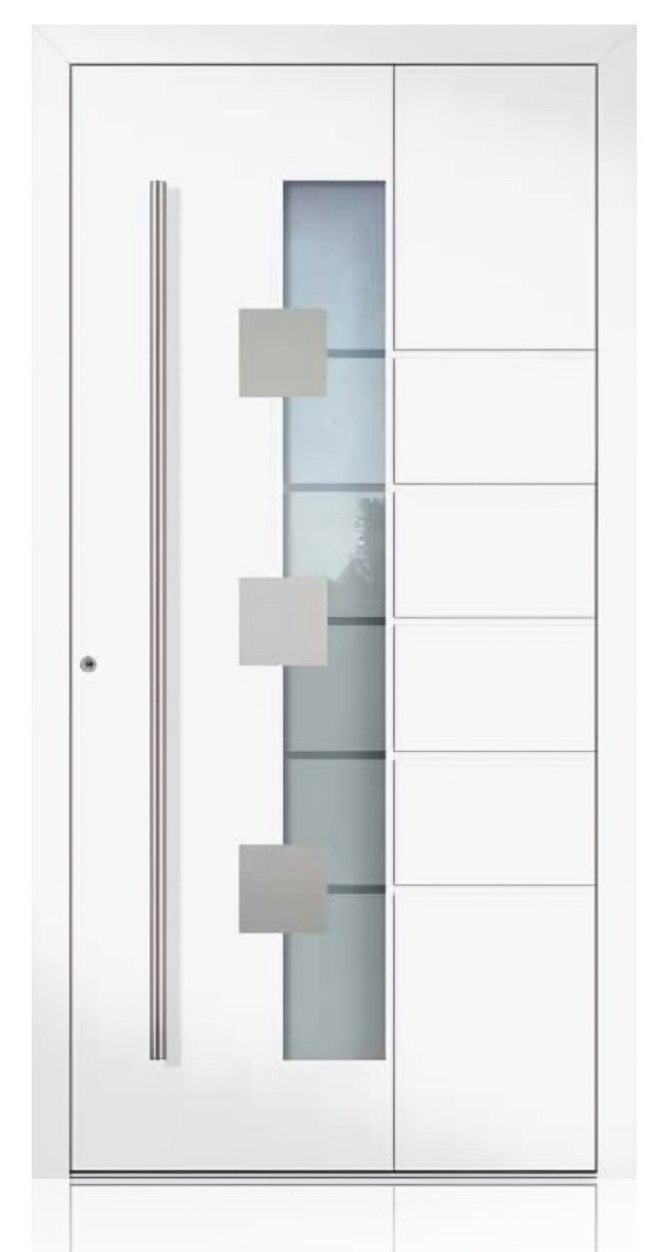 Usa de intrare din aluminiu Groke KAT 22440 alb — UE09HK37