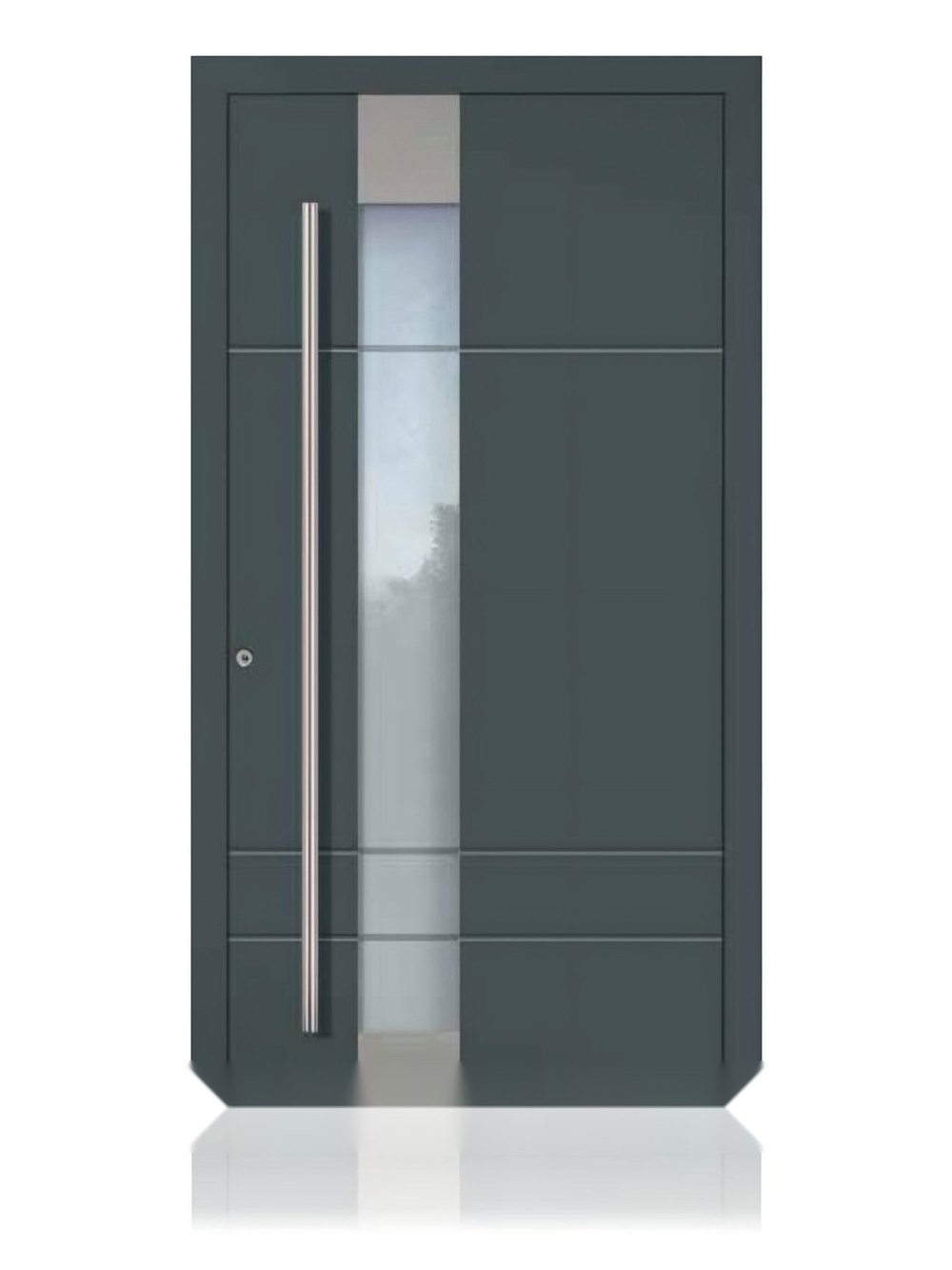 Usa de intrare din aluminiu Groke KAT 22920 gri bazalt — UE09HK45