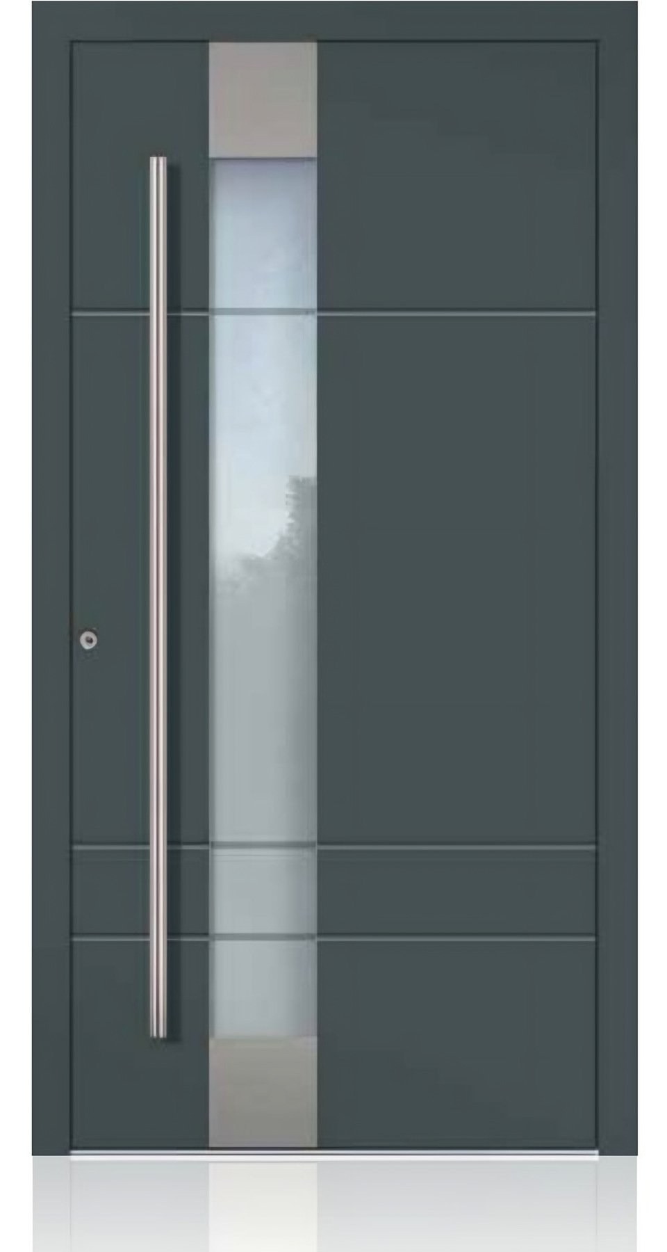 Usa de intrare din aluminiu Groke KAT 22920 gri bazalt — UE09HK45