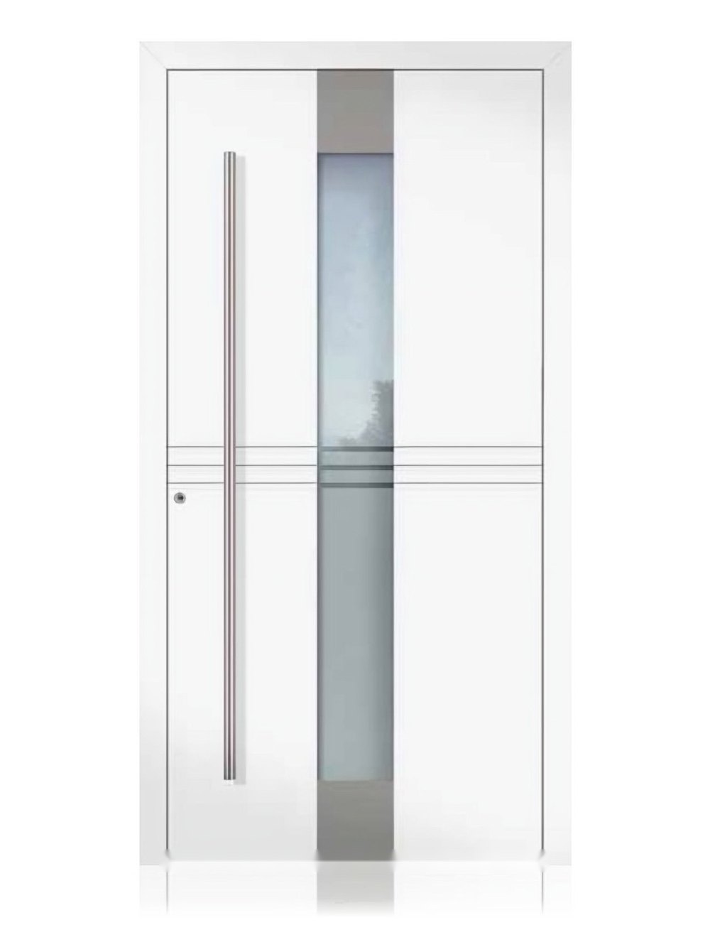 Usa de intrare din aluminiu Groke KAT 22230 alb — UE09HK49