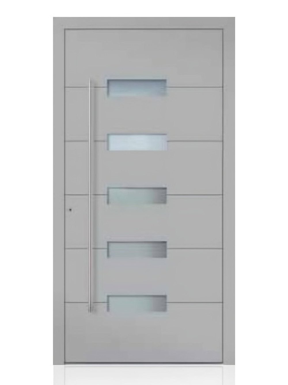 Usa de intrare din aluminiu Groke KAT 22415 aluminiu alb — UE09HK53
