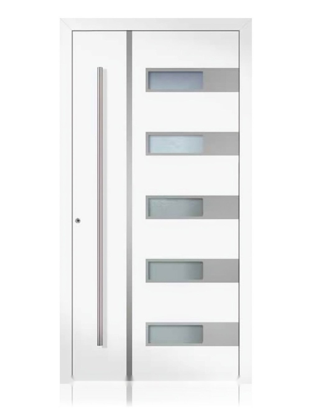 Usa de intrare din aluminiu Groke KAT 22330 alb — UE09HK54