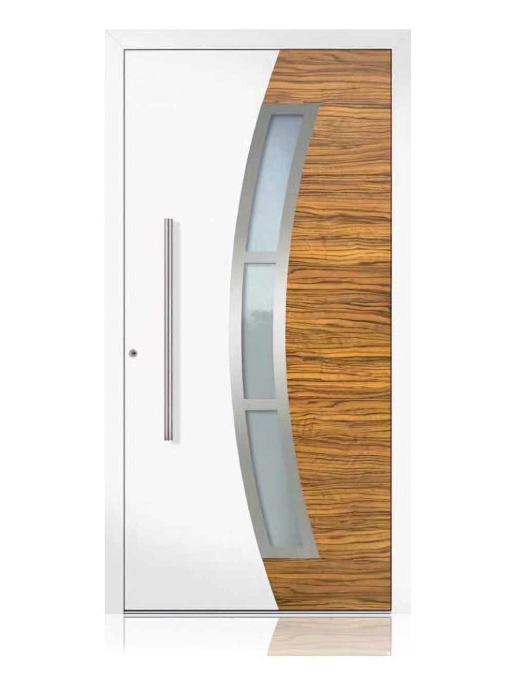 Usa de intrare din aluminiu Groke KAT 22631 alb — UE09HK57