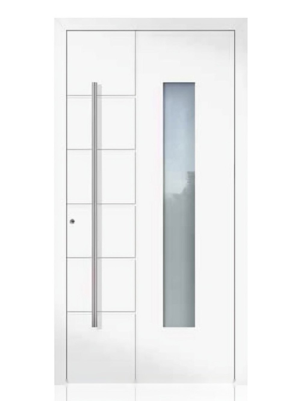 Usa de intrare din aluminiu Groke KAT 22552 alb — UE09HK58