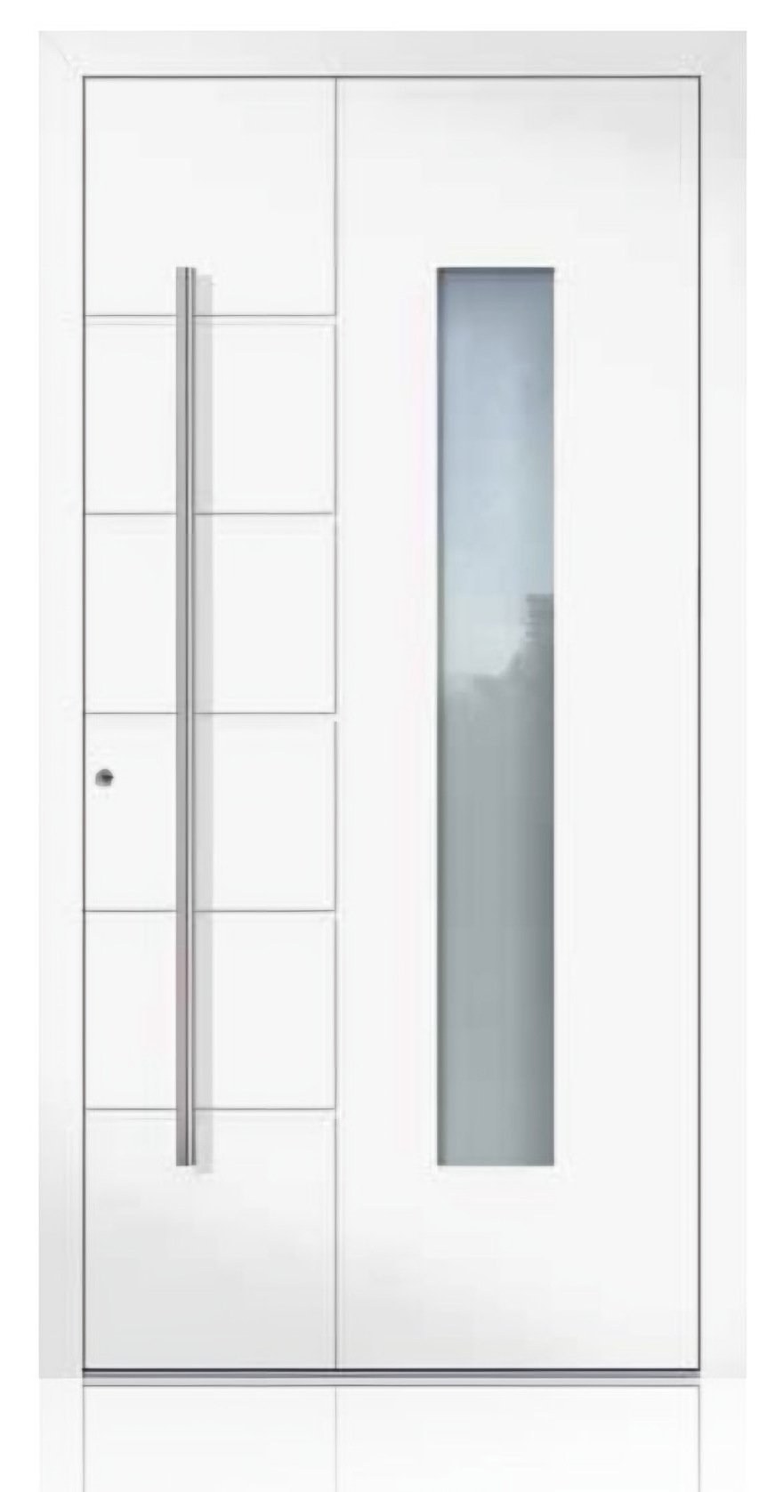Usa de intrare din aluminiu Groke KAT 22552 alb — UE09HK58