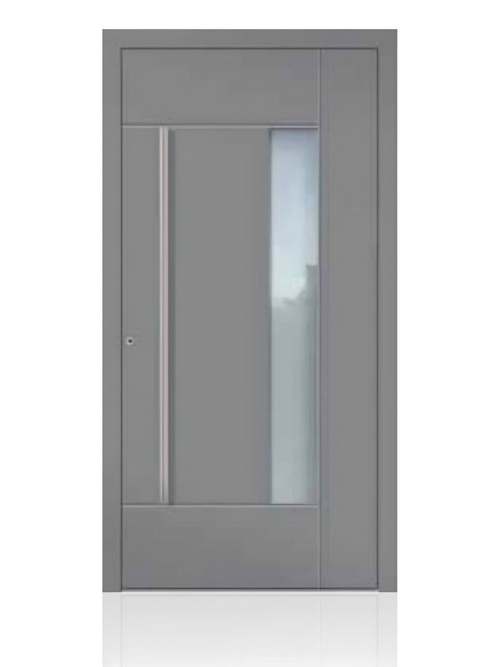 Usa de intrare din aluminiu Groke KAT 22554 aluminiu gri — UE09HK59