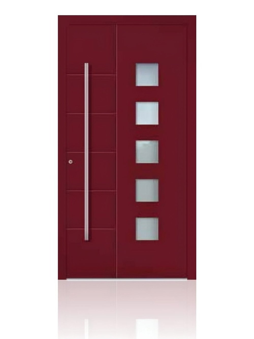 Usa de intrare din aluminiu Groke KAT 22316 rosu vin — UE09HK60