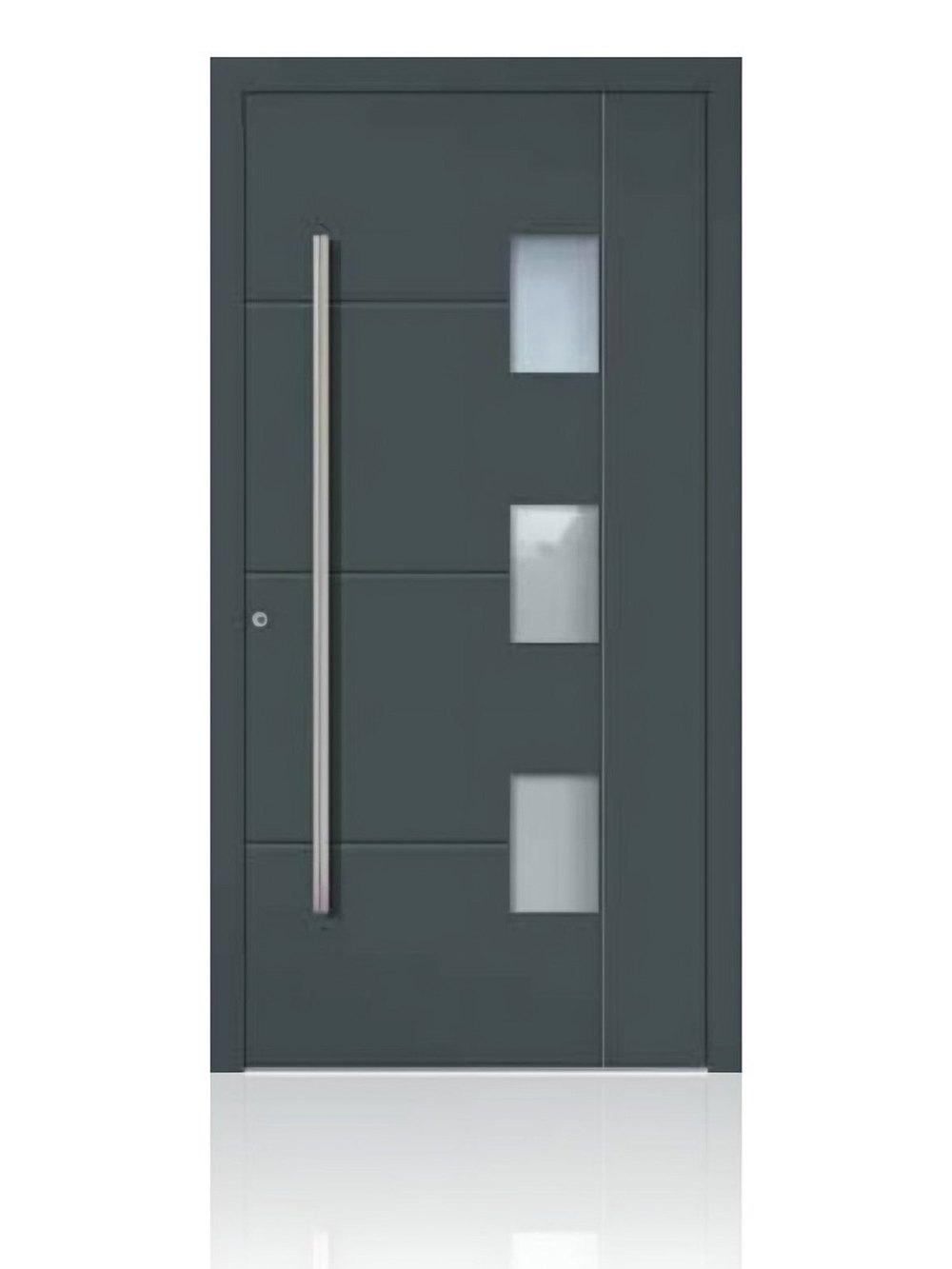 Usa de intrare din aluminiu Groke KAT 22314 gri bazalt — UE09HK61