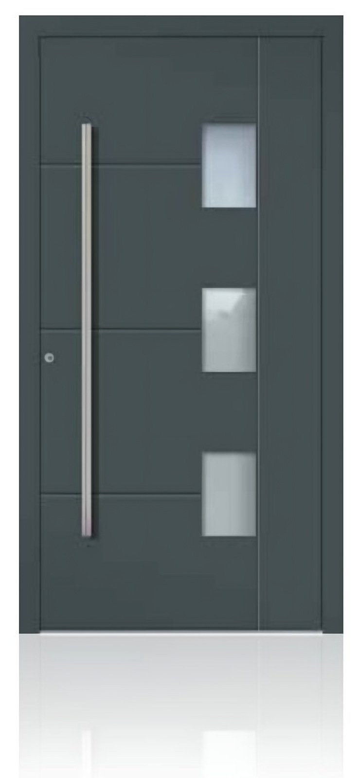 Usa de intrare din aluminiu Groke KAT 22314 gri bazalt — UE09HK61