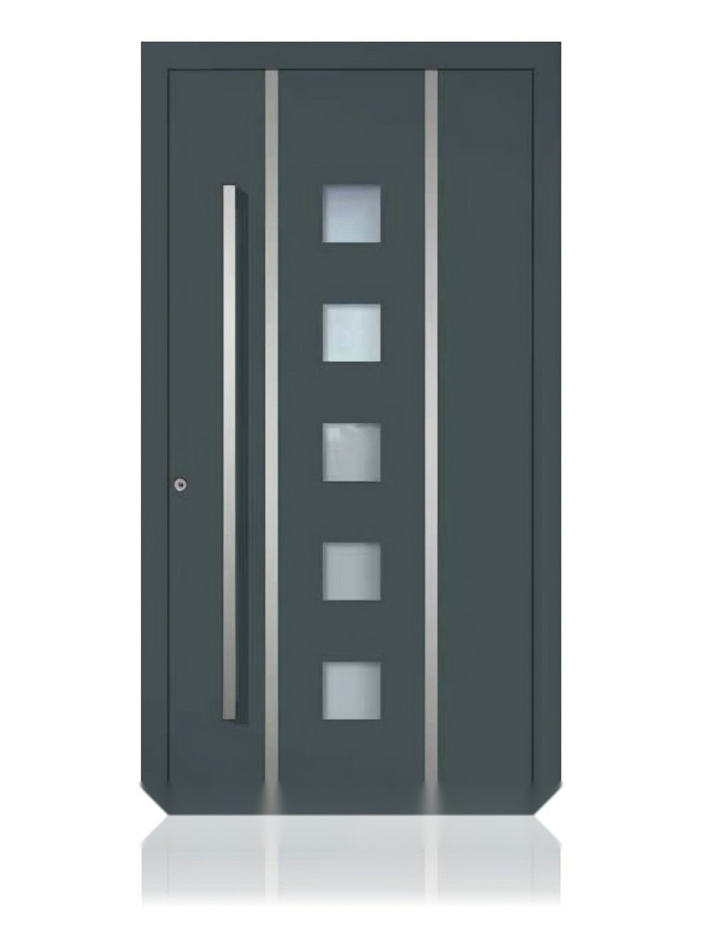 Usa de intrare din aluminiu Groke KAT 22320 gri bazalt — UE09HK62