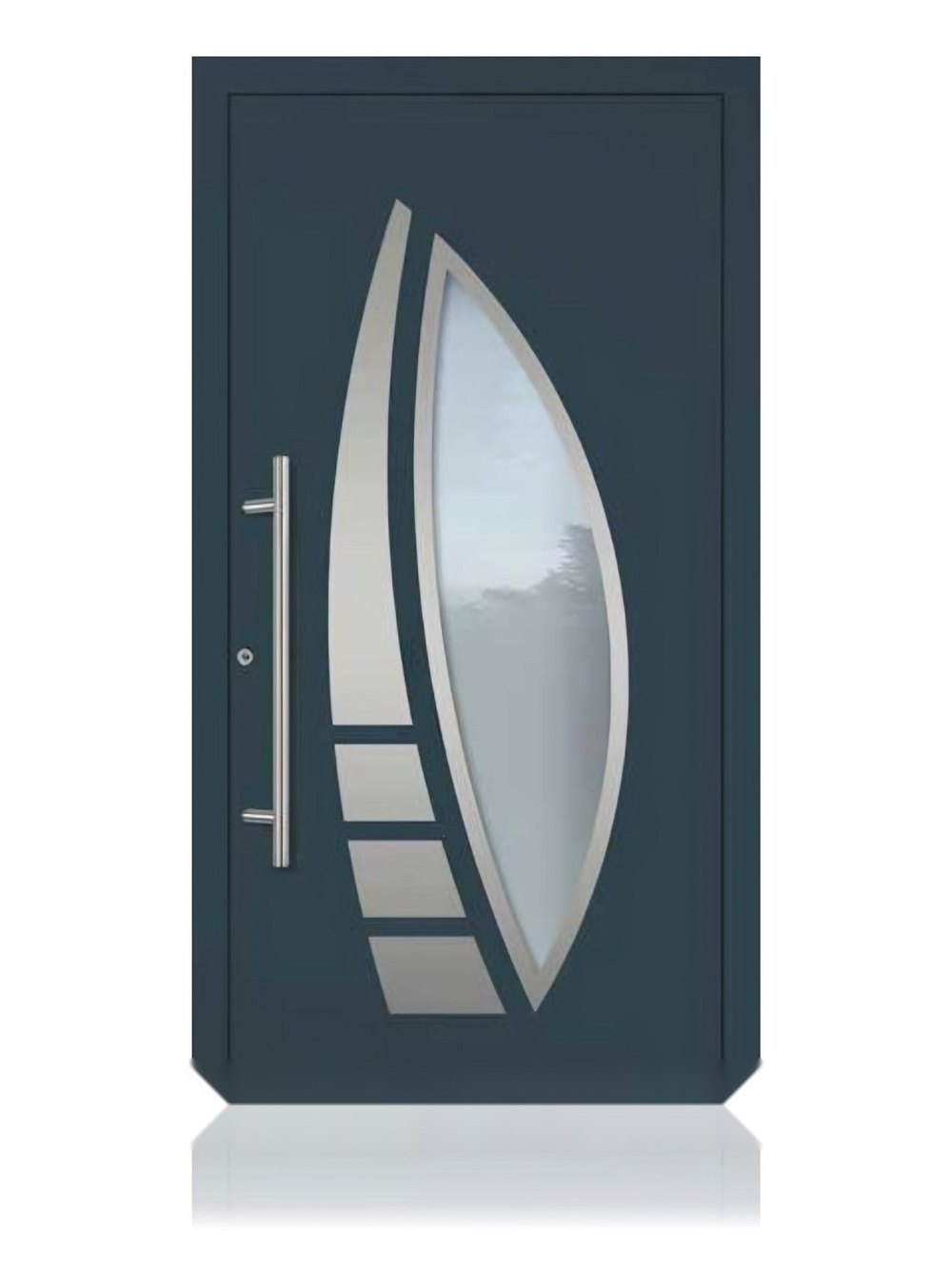 Usa de intrare din aluminiu Groke KAT 22520 gri ardezie — UE09HK66