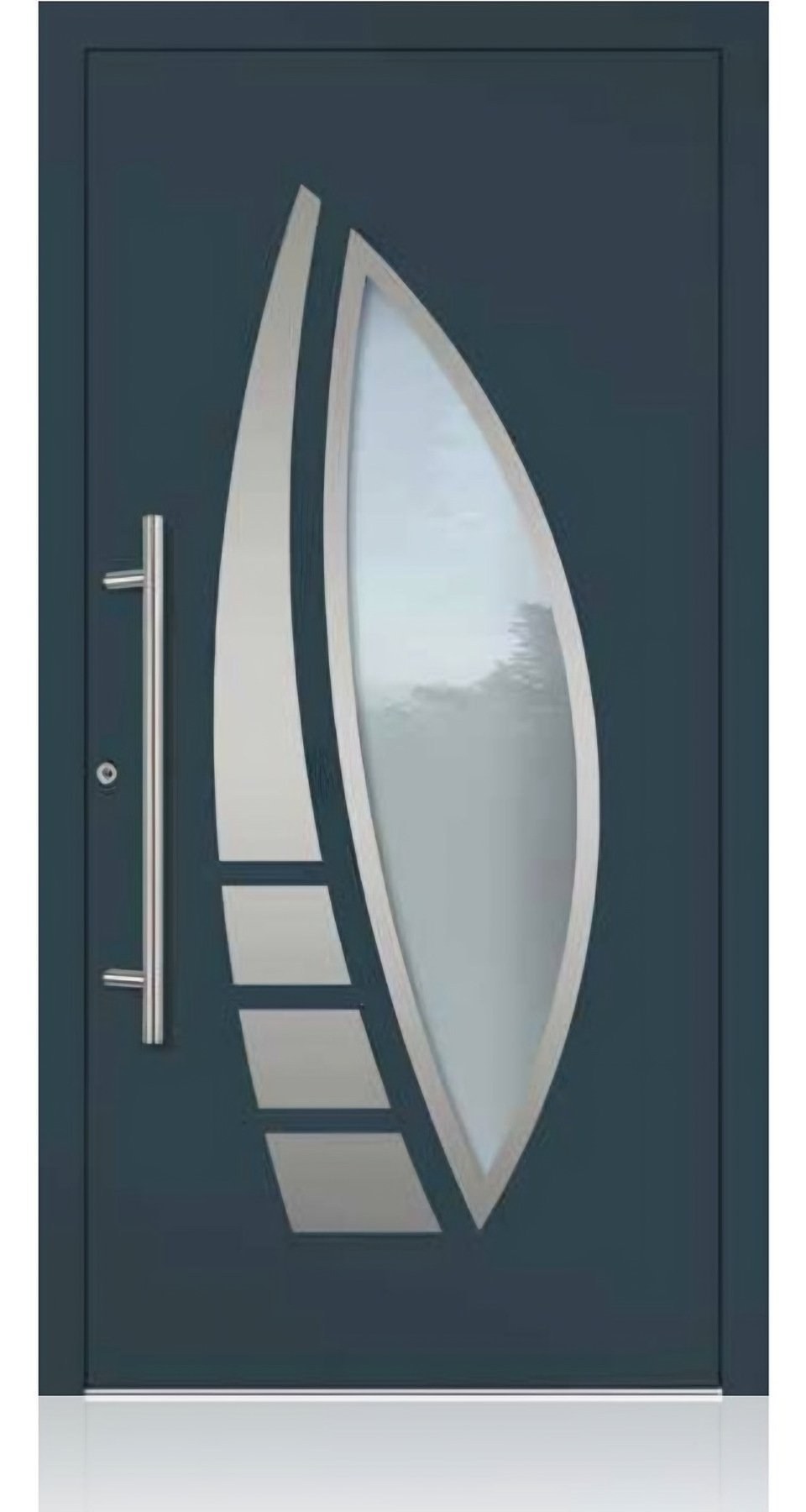 Usa de intrare din aluminiu Groke KAT 22520 gri ardezie — UE09HK66