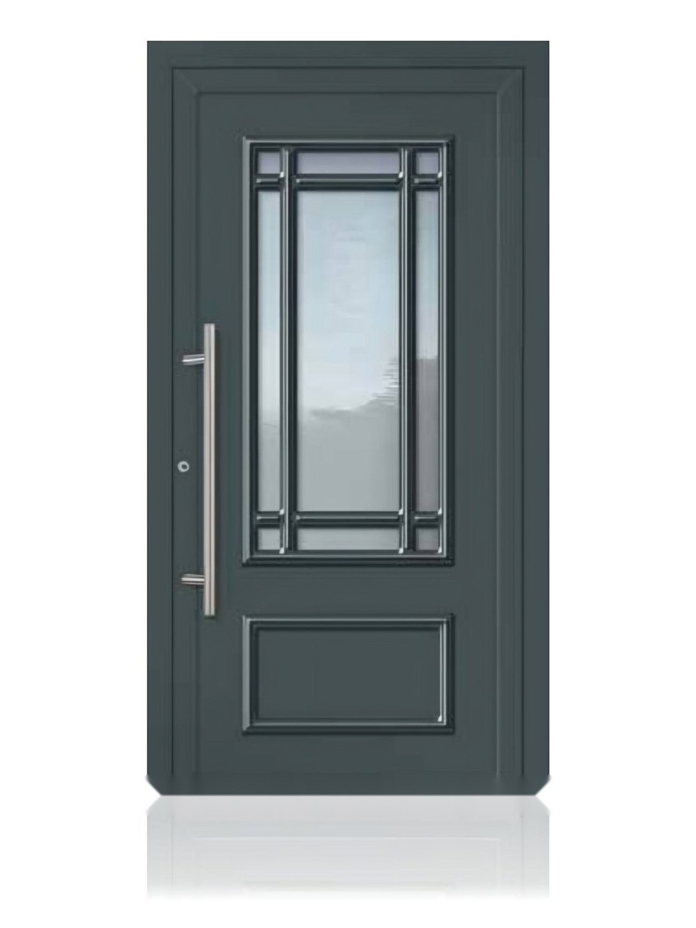 Usa de intrare clasica din aluminiu Groke KAT 22894 gri bazalt — UE09KHK01