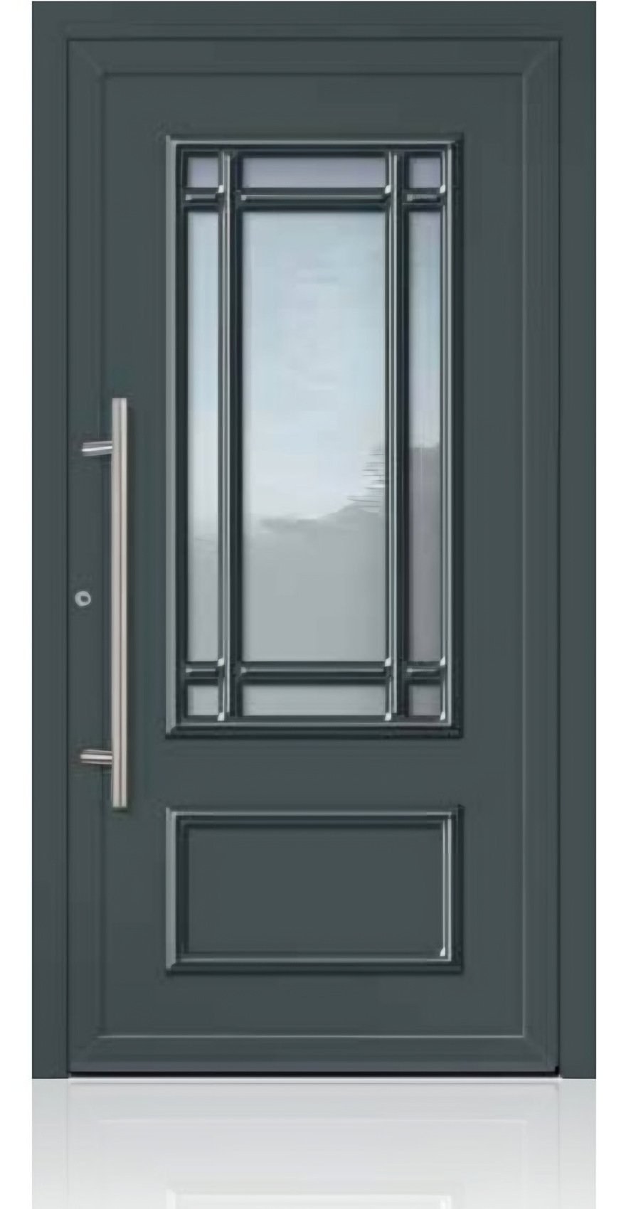 Usa de intrare clasica din aluminiu Groke KAT 22894 gri bazalt — UE09KHK01