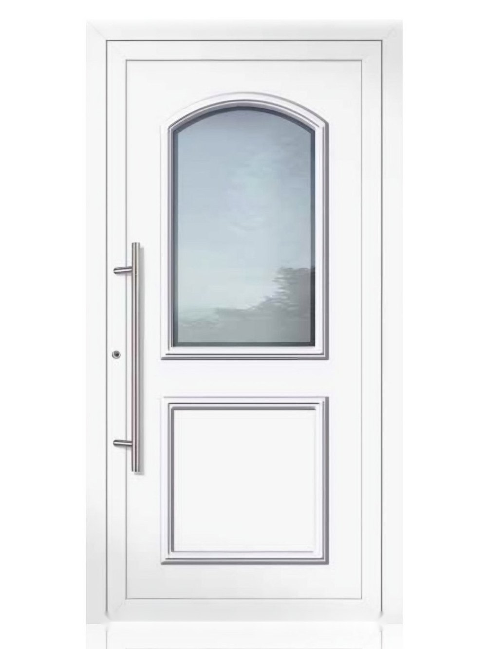 Usa de intrare clasica din aluminiu Groke KAT 22891 alb — UE09KHK04