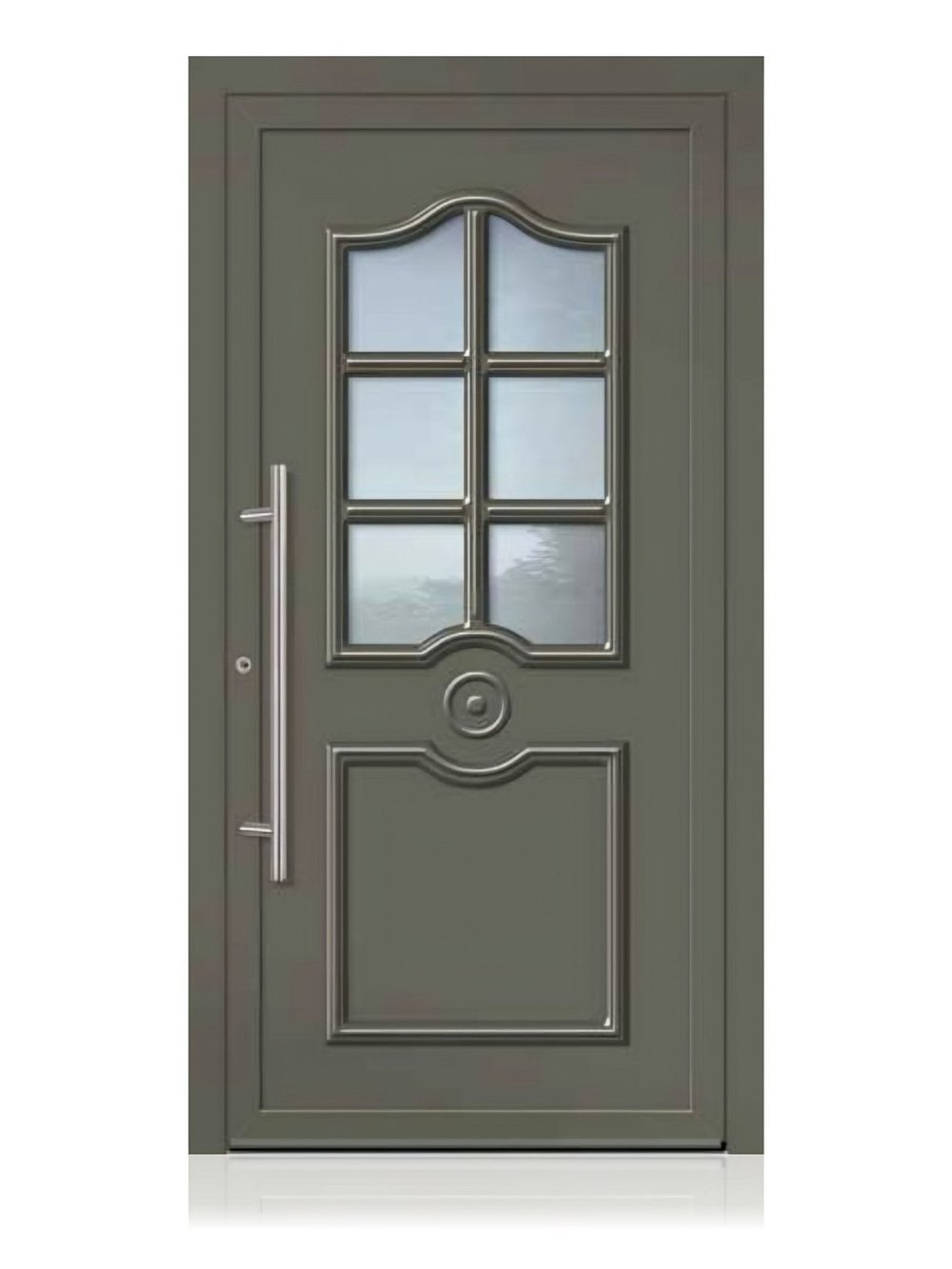 Usa de intrare clasica din aluminiu Groke KAT 22889 gri cuart — UE09KHK05