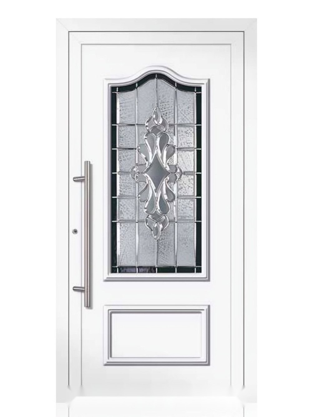 Usa de intrare clasica din aluminiu Groke KAT 22888 alb — UE09KHK07
